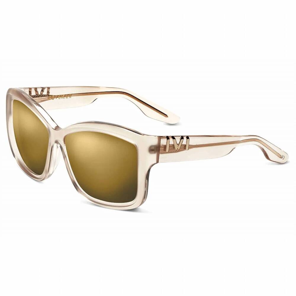 NEW IVI VISION women's beverly sunglasses in matte nude / super bronze lens